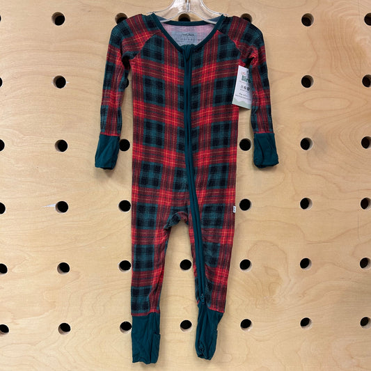 Red/Green Plaid Bamboo Zippy