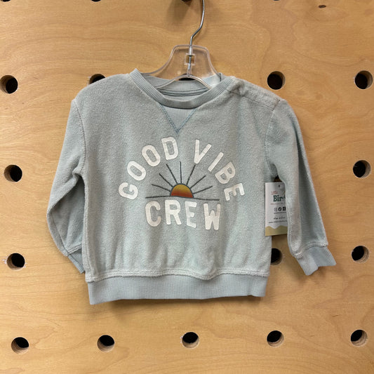 Blue Organic Good Vibes Terry Top