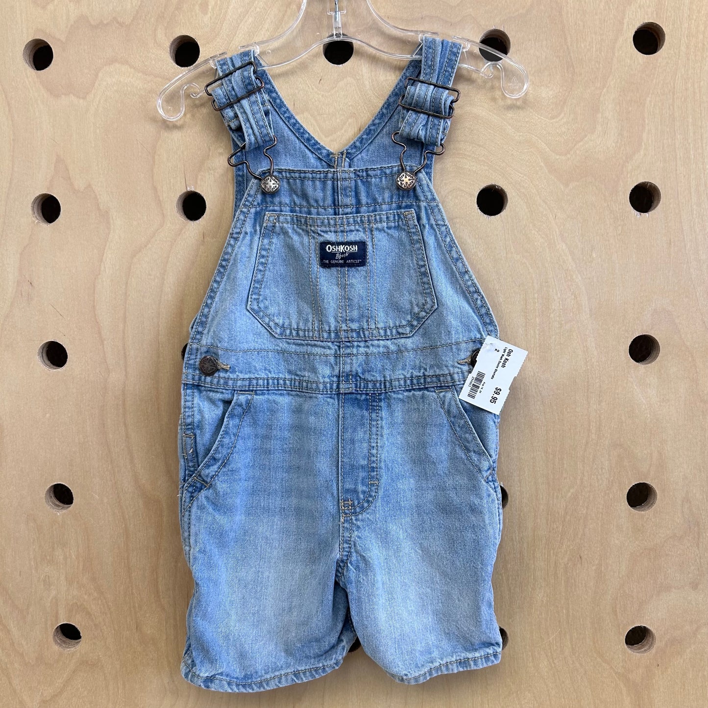 Light Wash Denim Shortalls