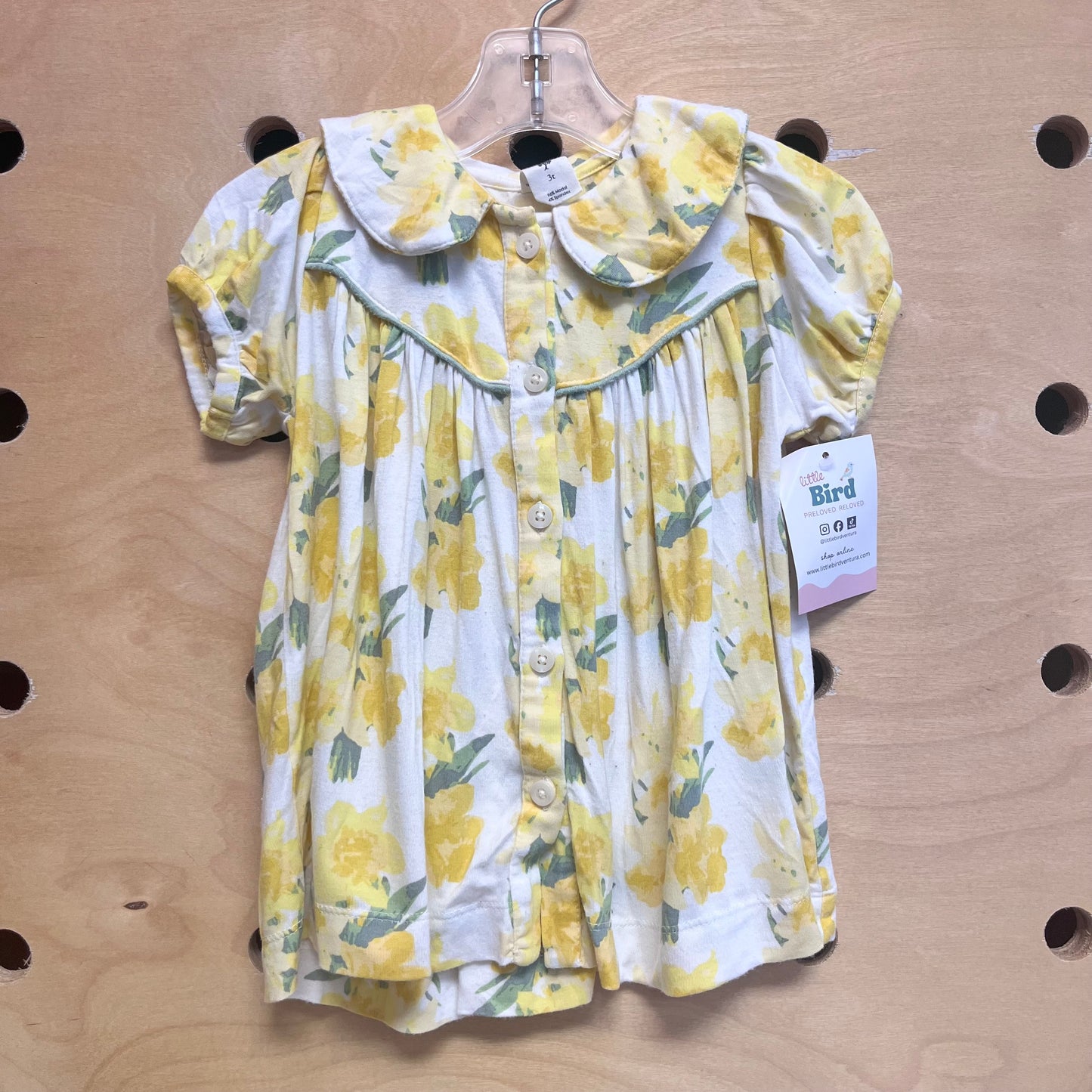 White/Yellow Floral Modal Shirt