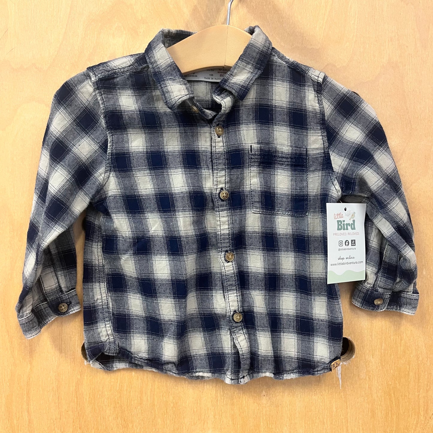 Blue/White Plaid Flannel