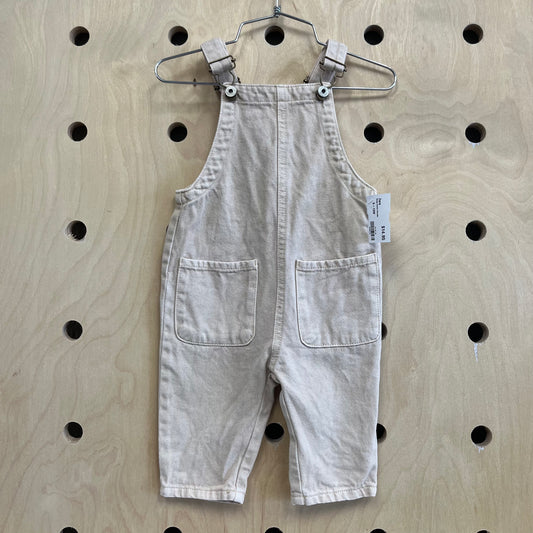 Beige Denim Overalls