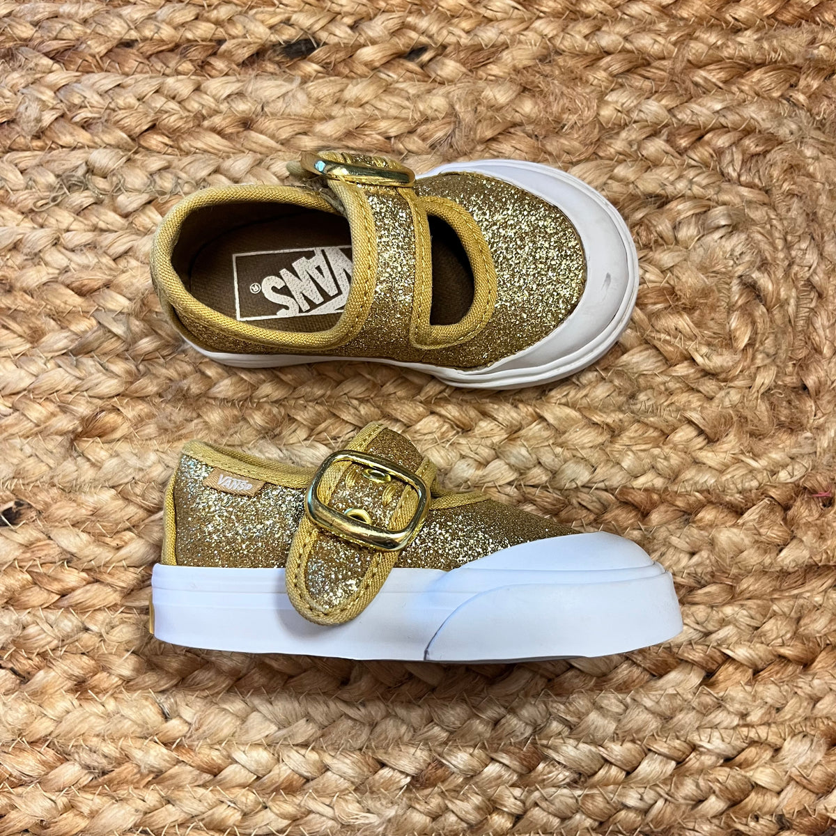 Gold Mary Janes