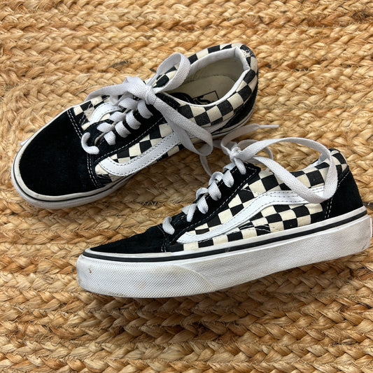 B&W Checkered Lace Sneakers