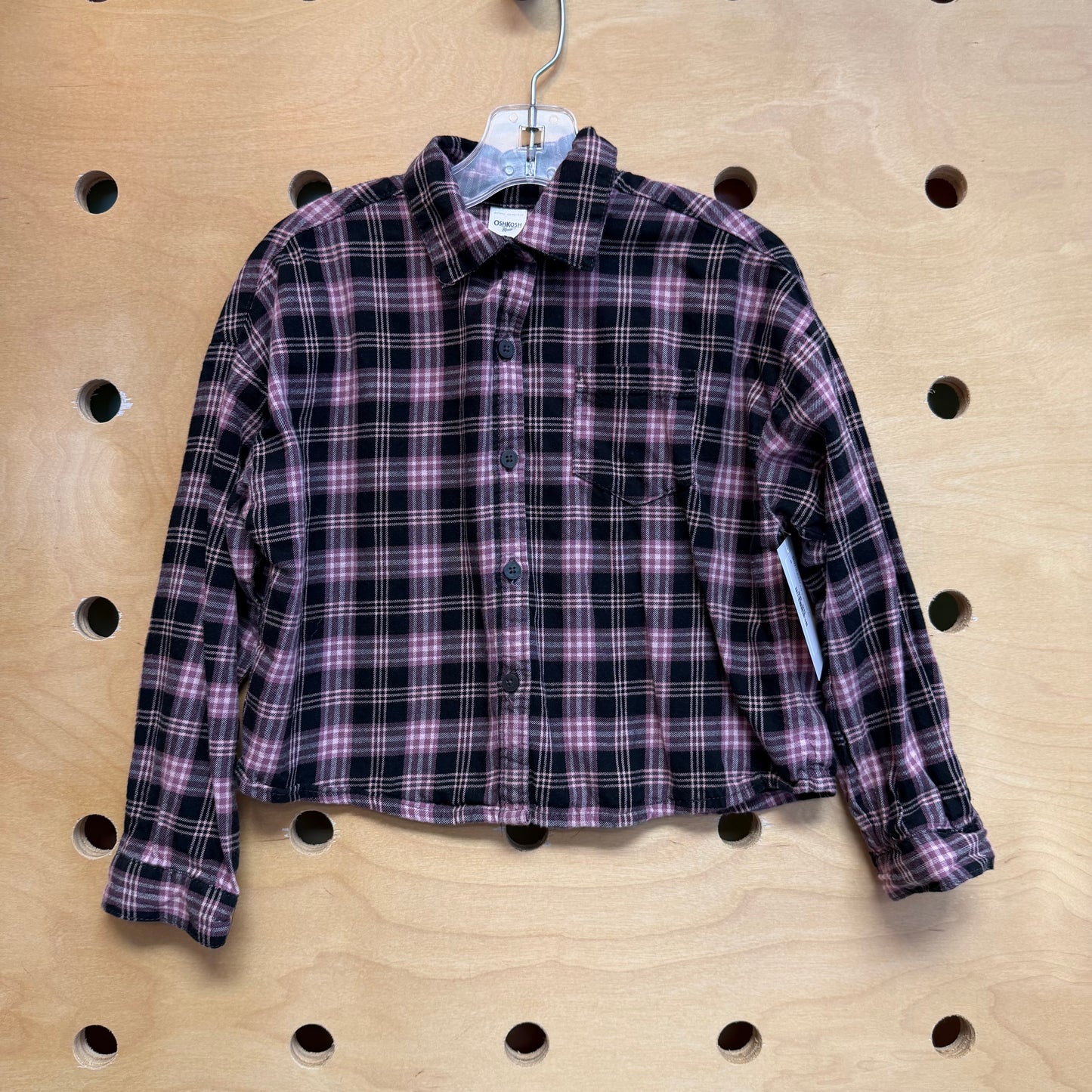Purple/Black Plaid Button Up