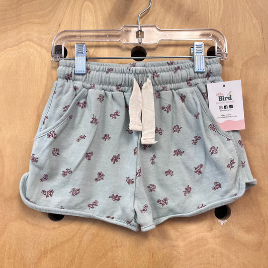 Mint Floral Drawstring Shorts