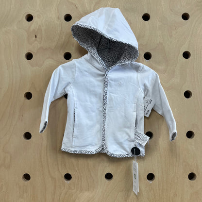 Organic B+W Reversible Snap Hoodie NEW!