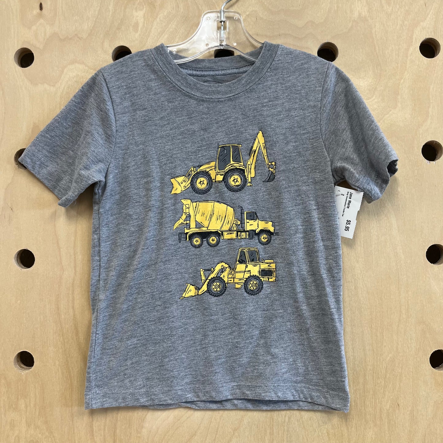 Grey Construction Trucks Tee