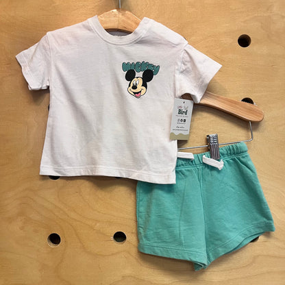 White/Teal Mickey Outfit