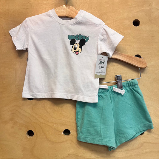 White/Teal Mickey Outfit