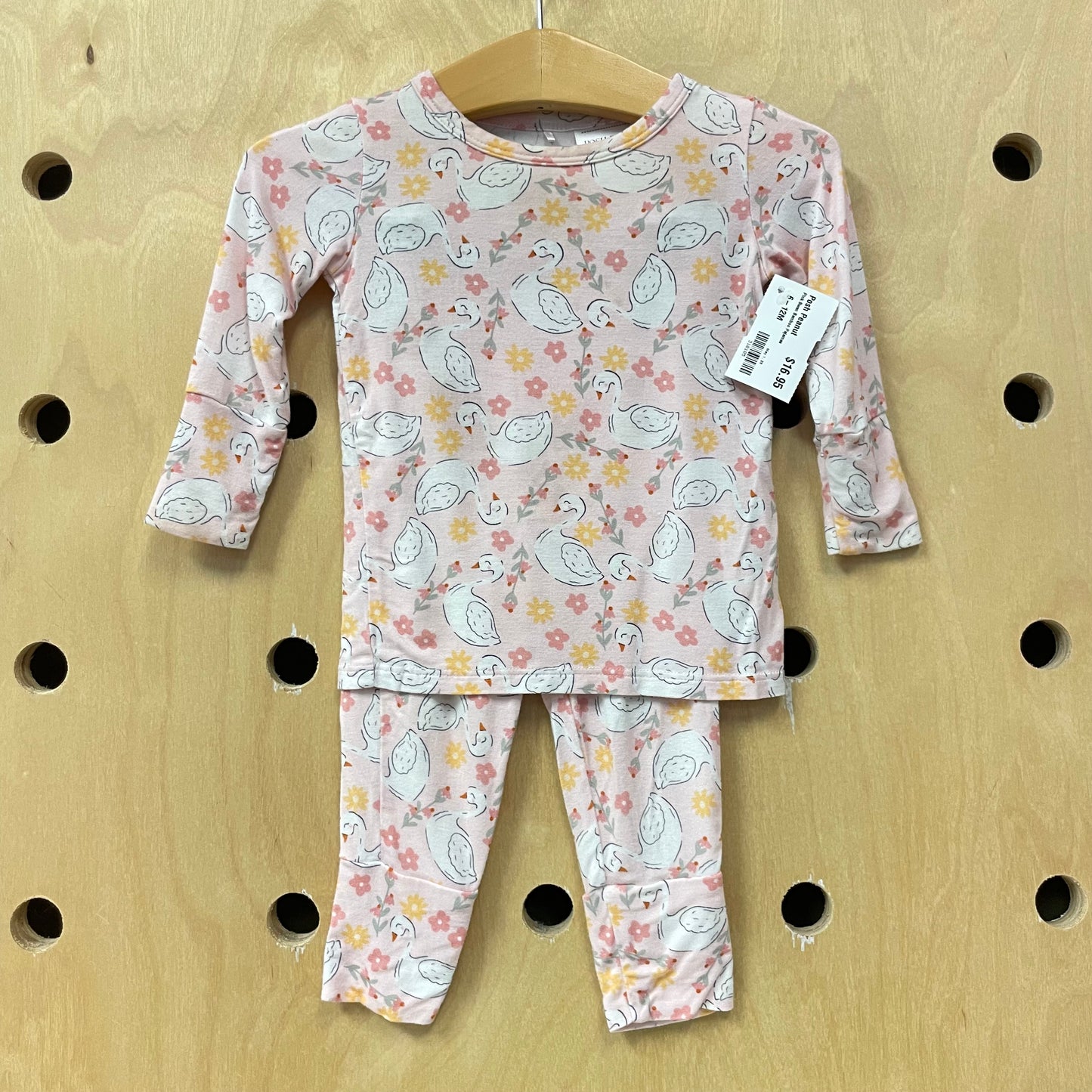 Pink Swan Bamboo Pajamas