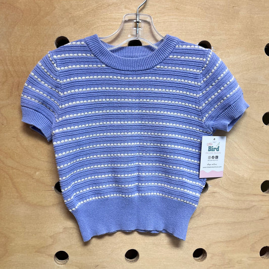 Lavender/White Dotted Knit Tee