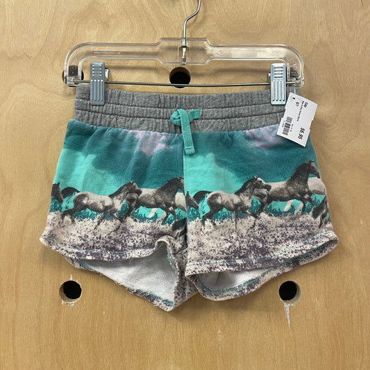 Blue & Grey Horses Shorts