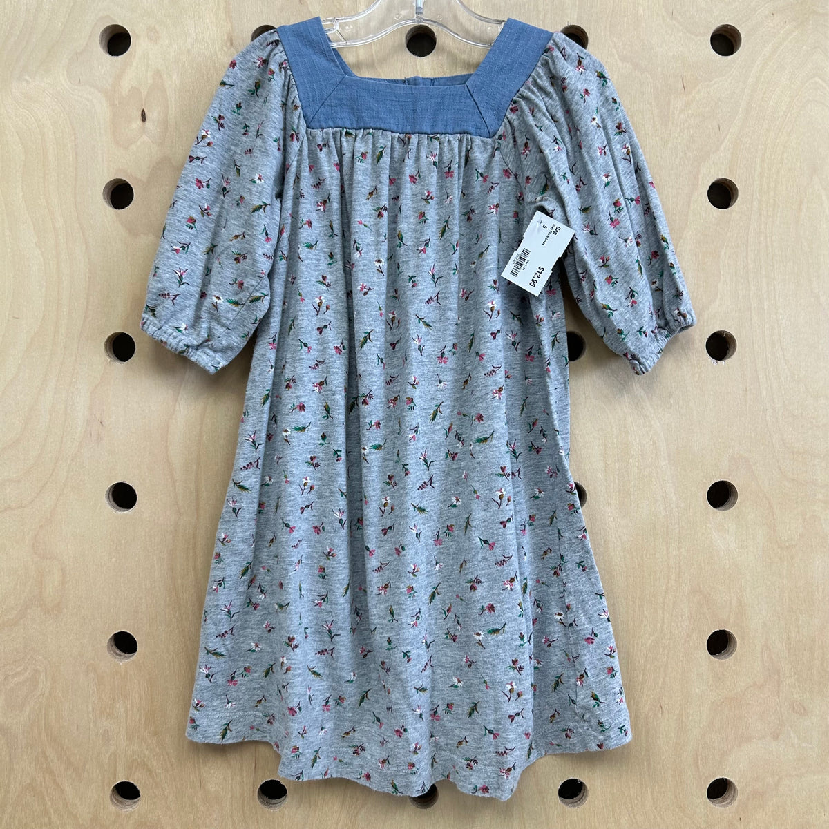 Grey Floral Dress