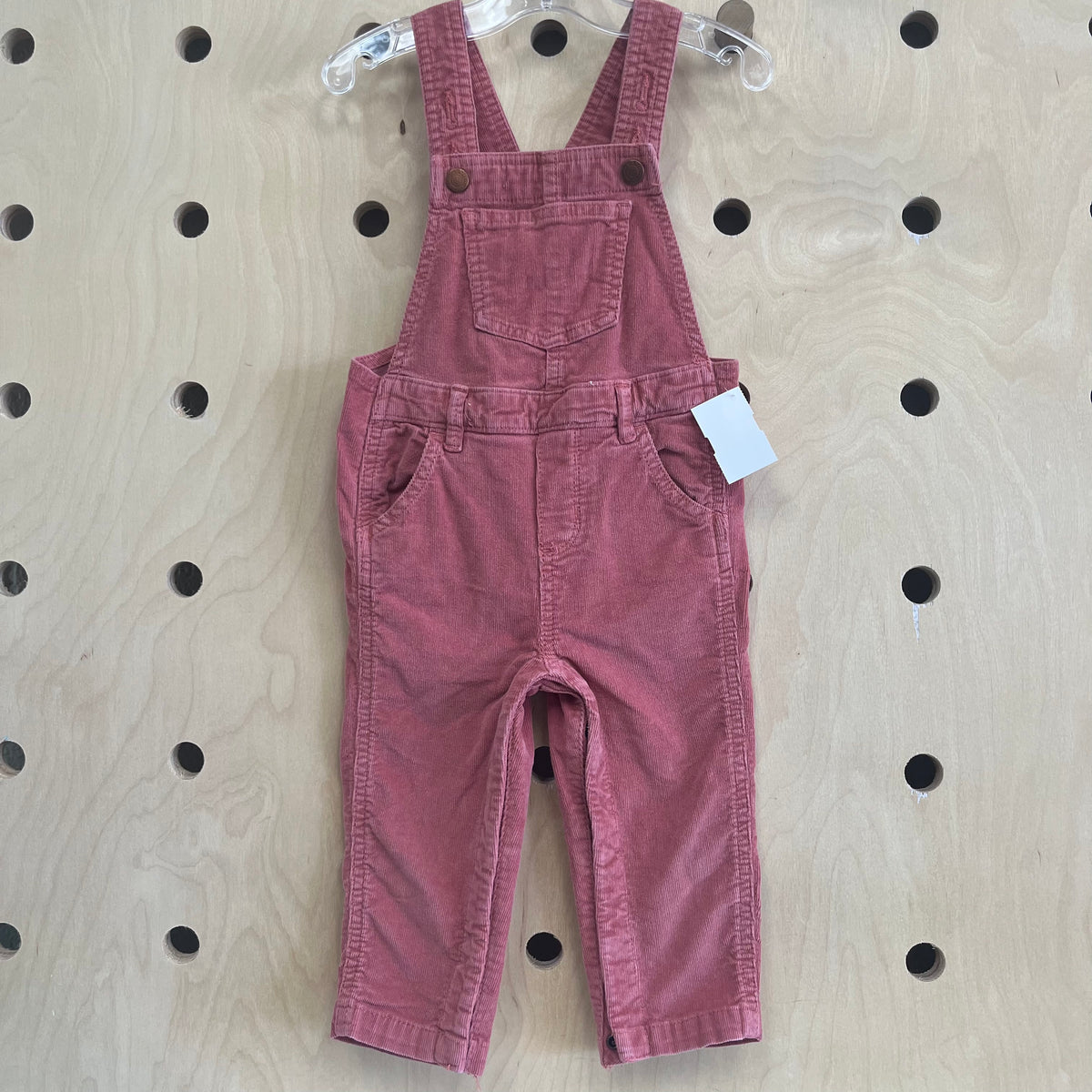 Pink Cord Overalls