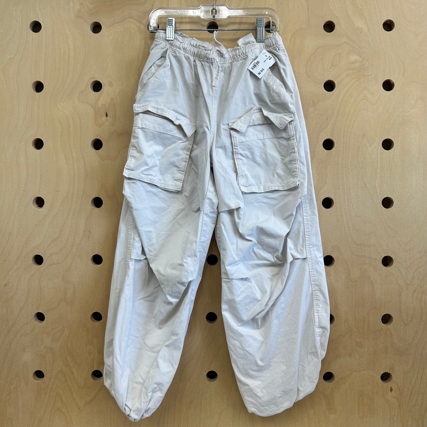 White Cargo Joggers