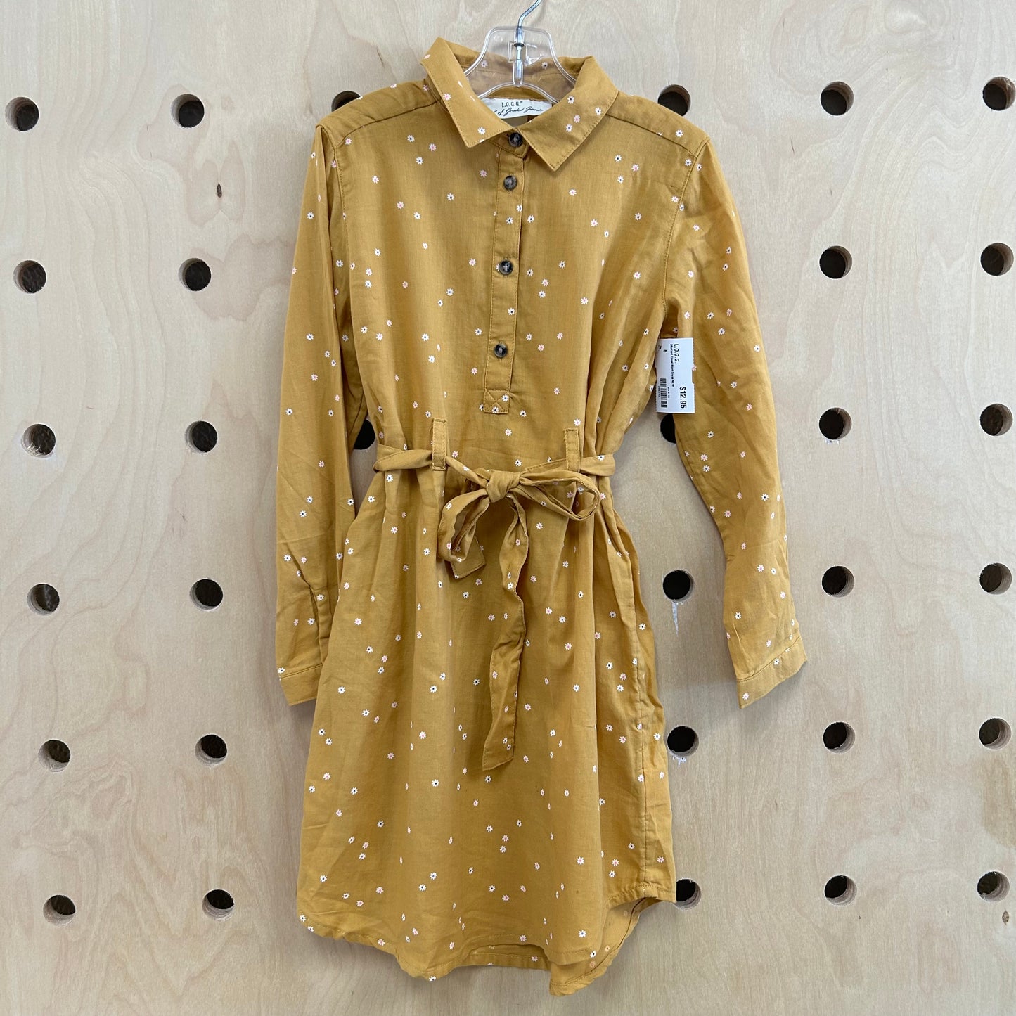 Mustard Floral Shirt Dress NEW!