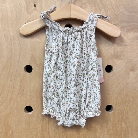 Beige Floral Romper