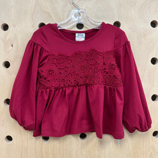 Cranberry Crochet Top NEW!