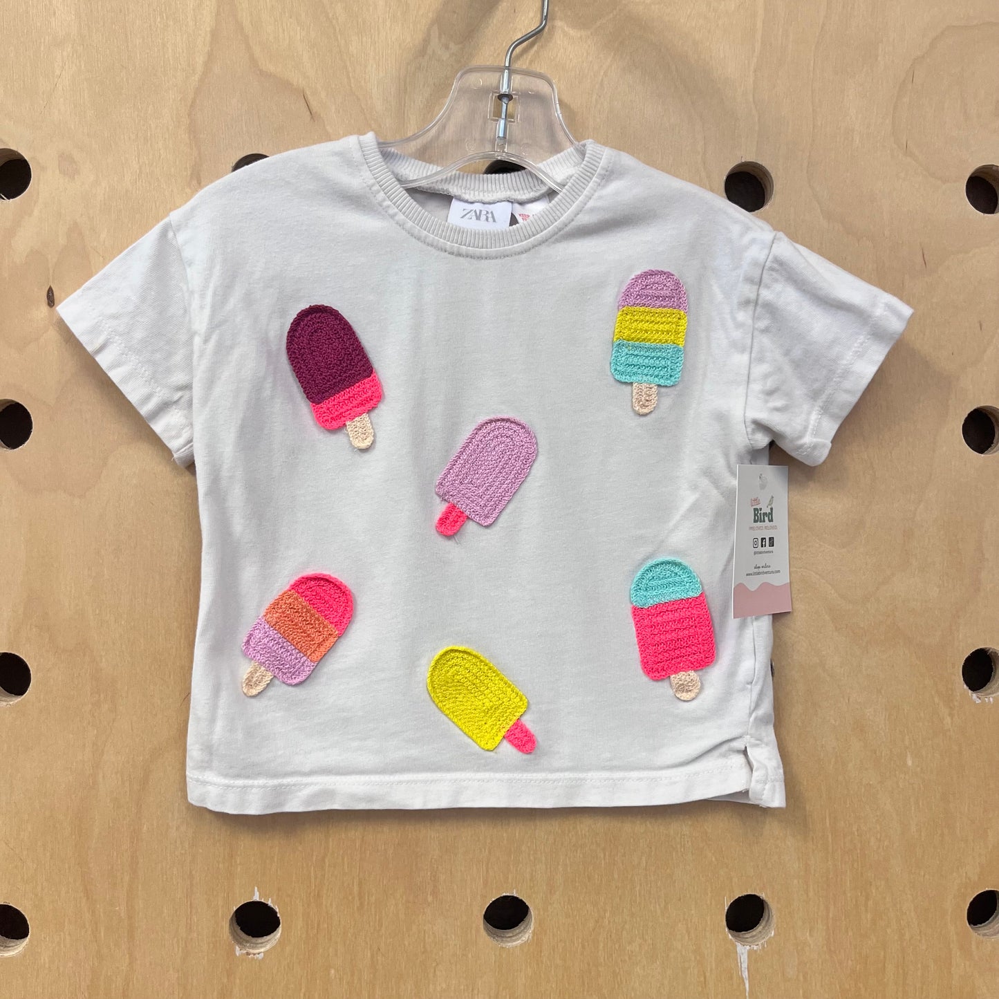 White Colorful Popsicle Tee