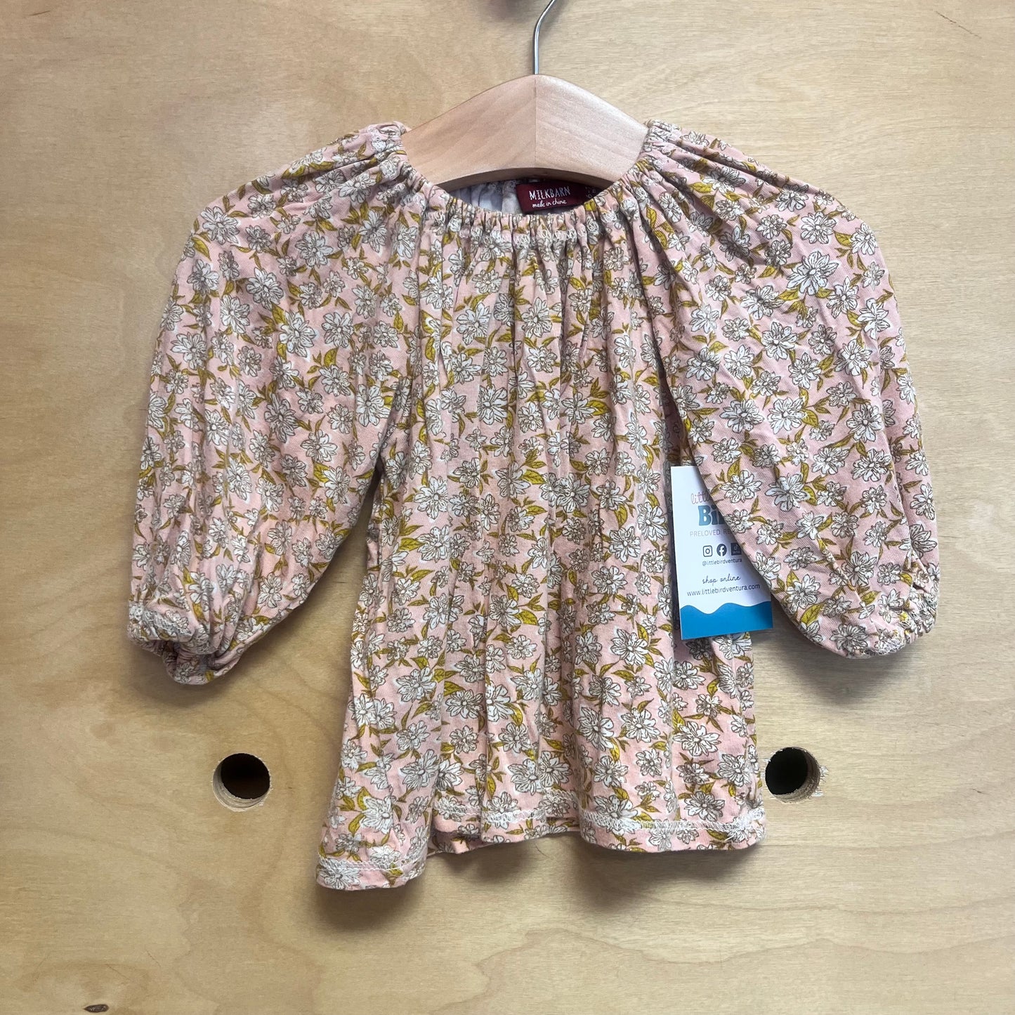 Peach Floral Bamboo Dress