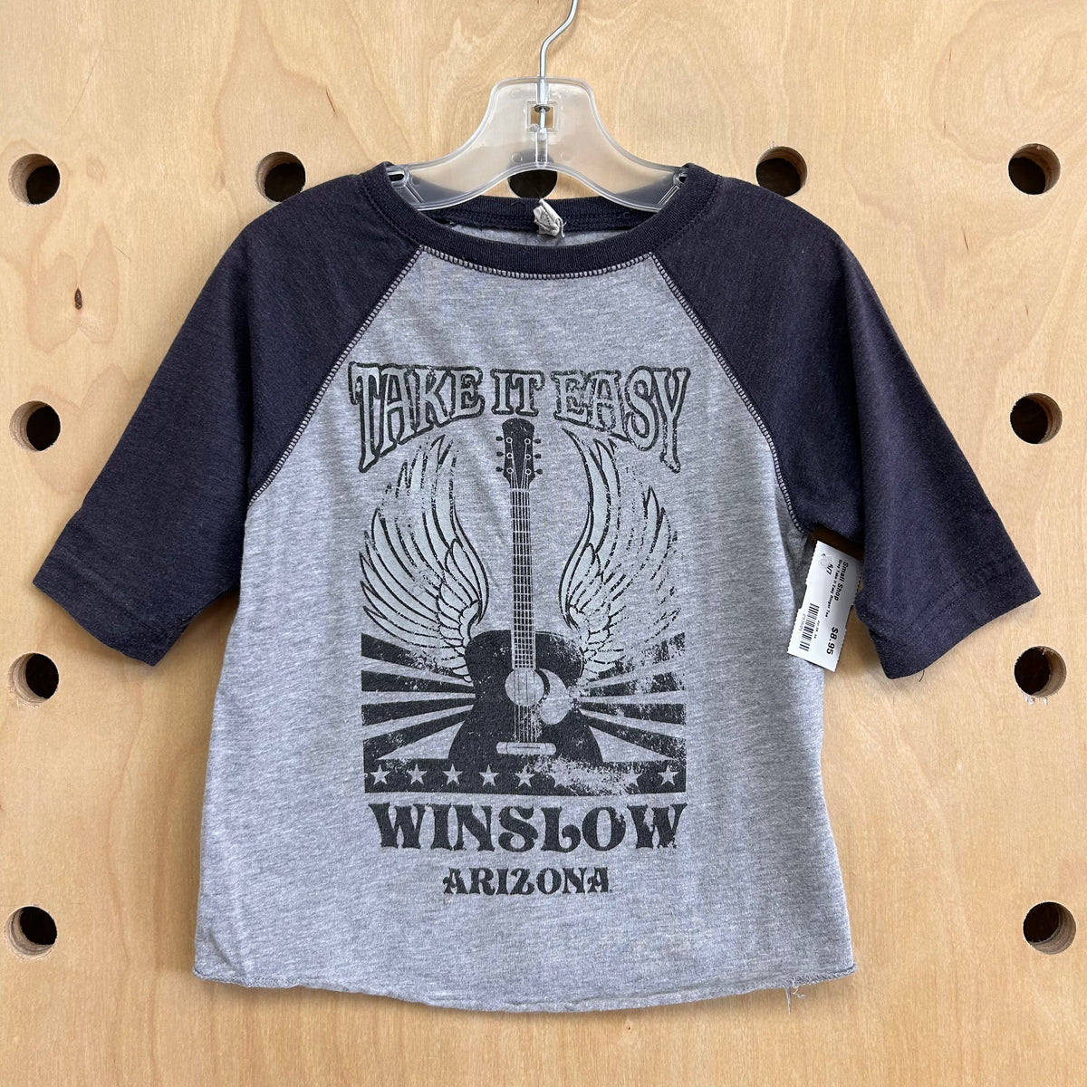 Grey Take It Easy Ringer Tee