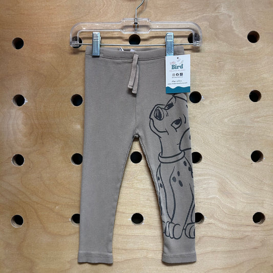 Tan Ribbed Dalmation Leggings