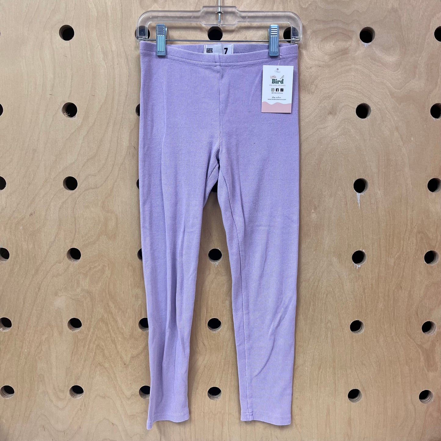 Lavender Ribbed Leggings