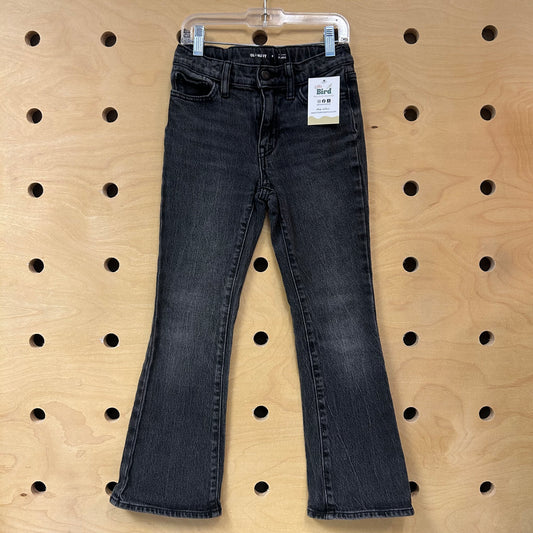 Black Denim High Rise Flare Pants