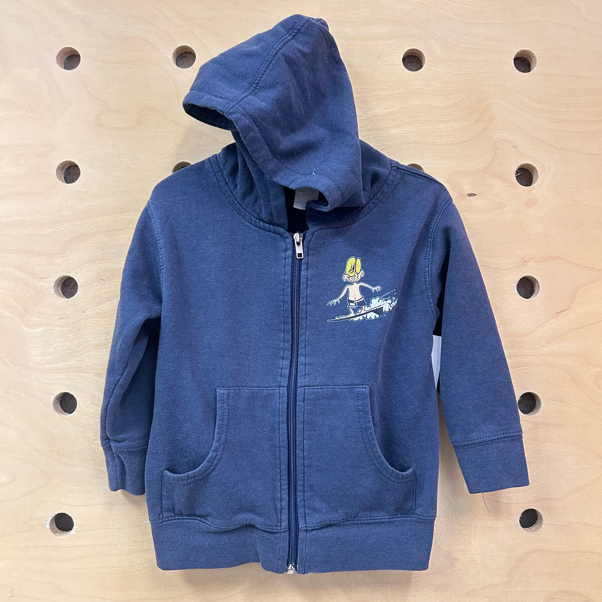 Blue Surfer Logo Zip Hoodie