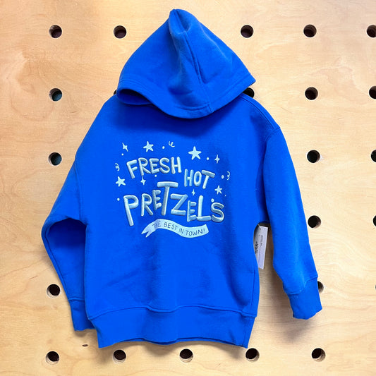 Blue Fresh Hot Pretzels Hoodie Pullover