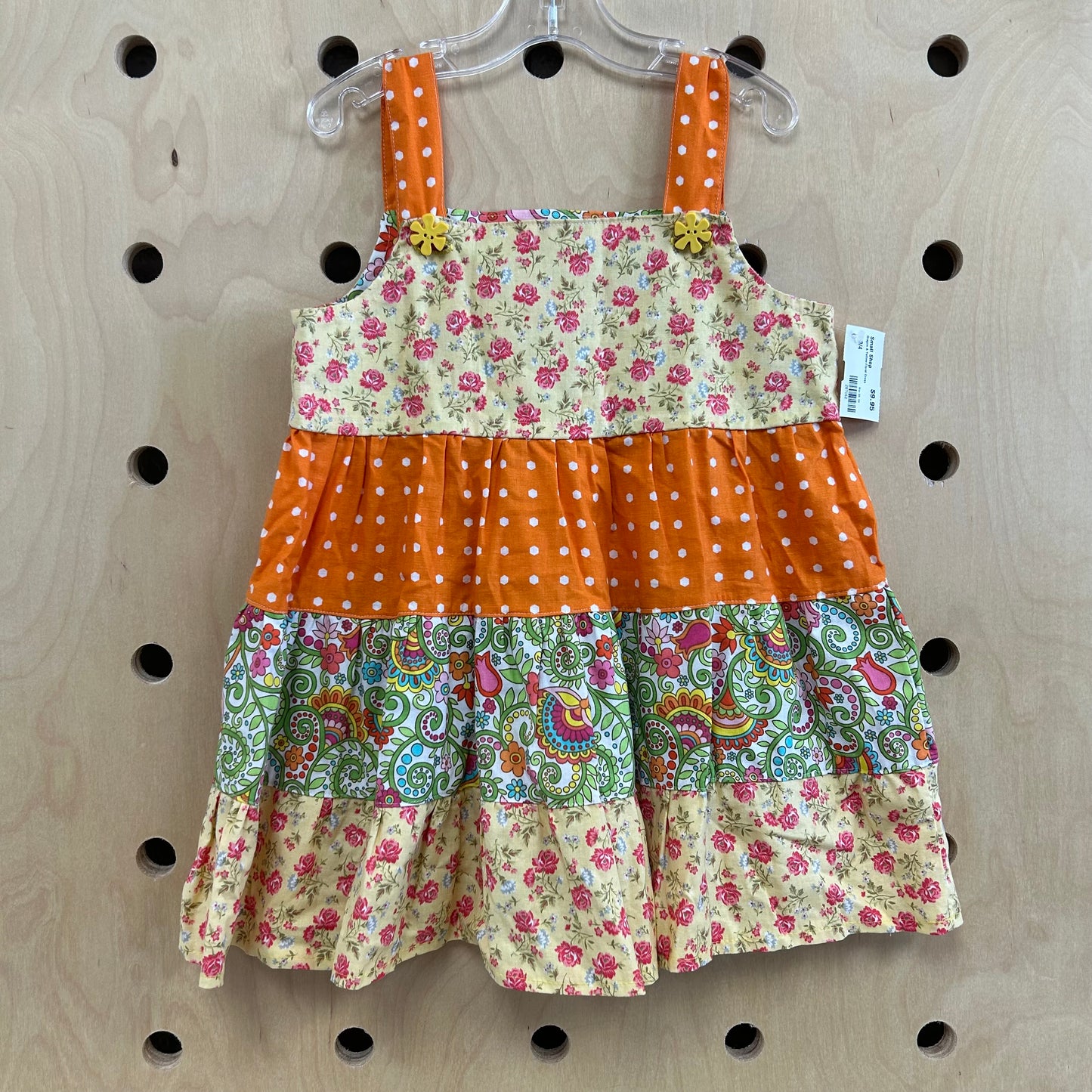 Orange & Yellow Floral Dress