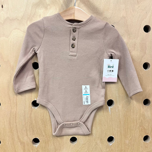 Tan Waffle Henley Bodysuit NEW!