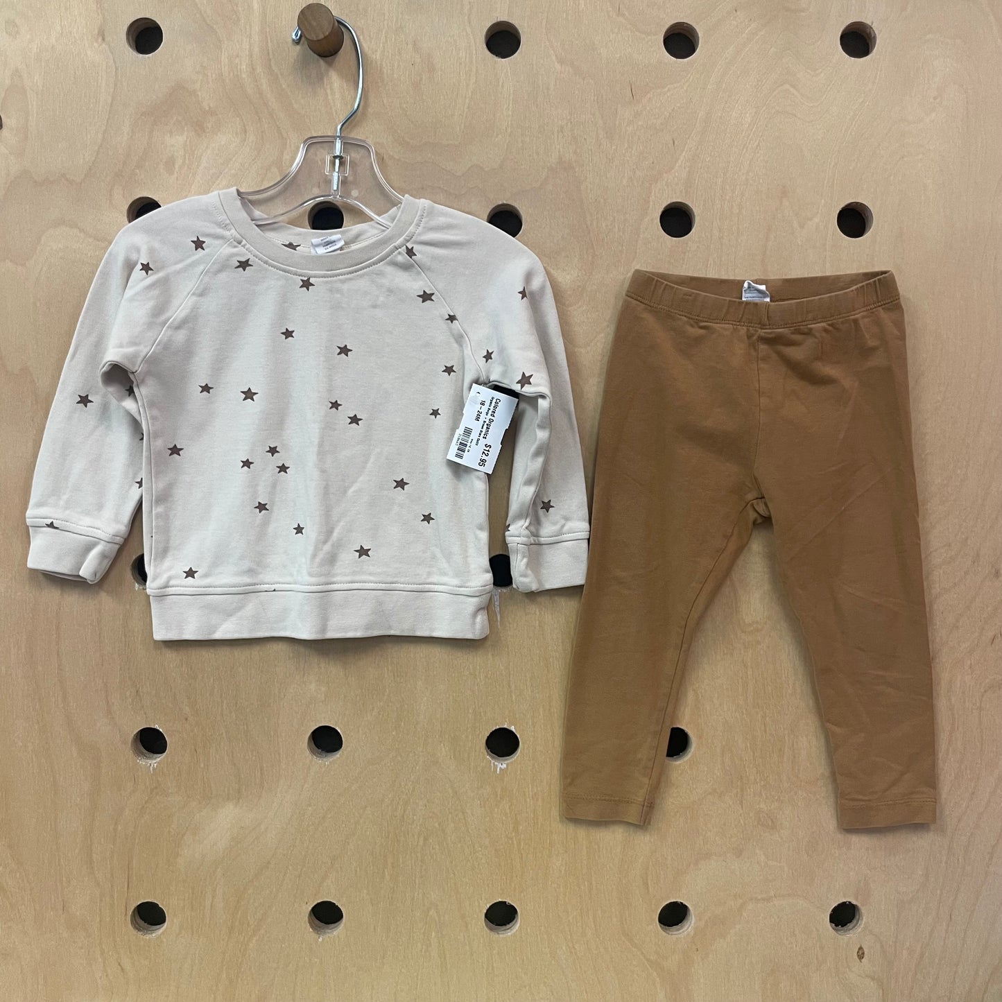 Organic Beige + Brown Stars Outfit