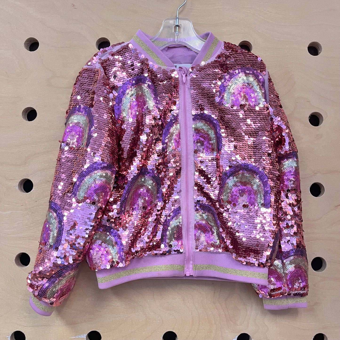 Sequin Rainbows Zip Up