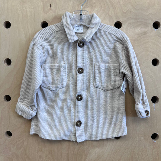 Cream Cord Shacket