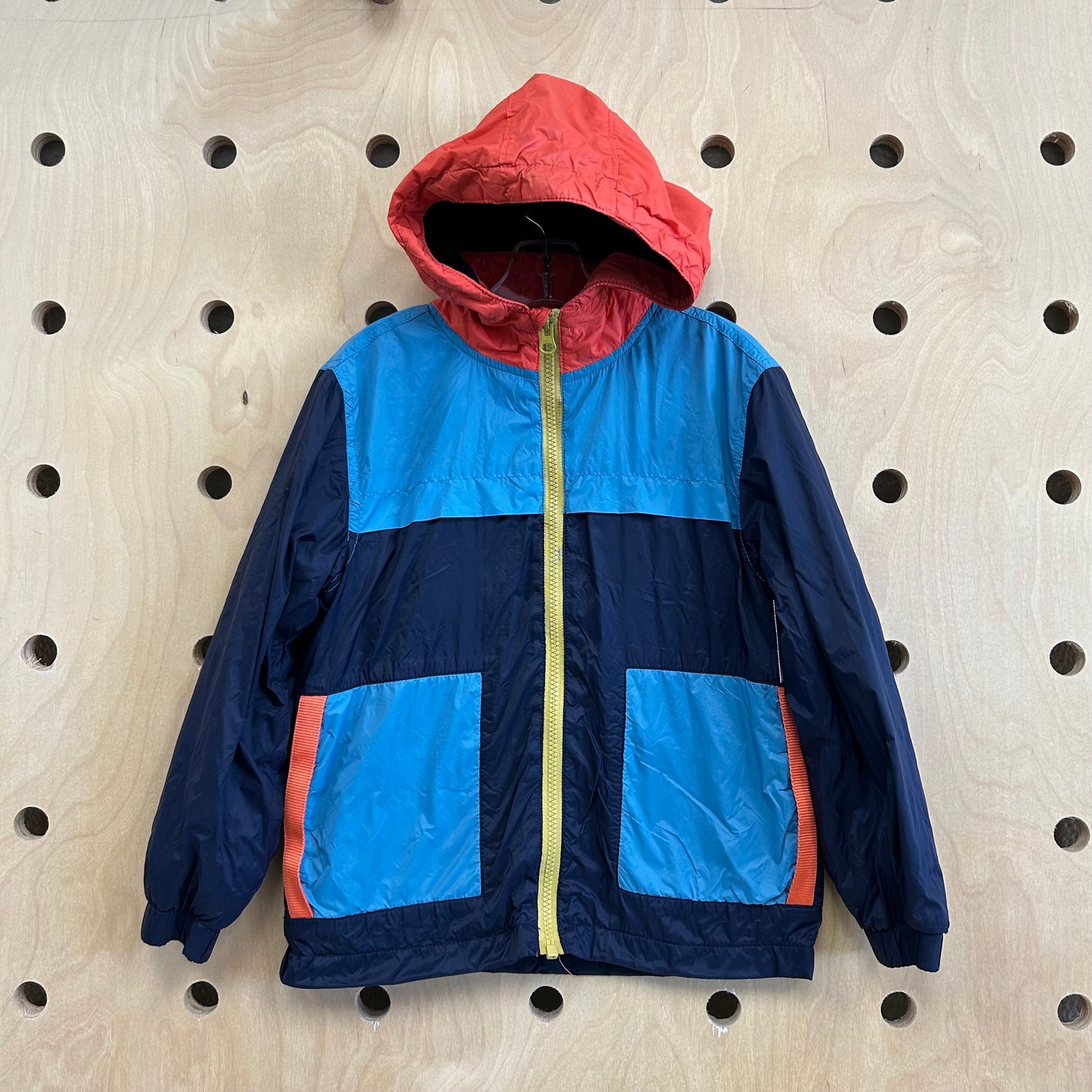 Navy Colorblock Lined Windbreaker
