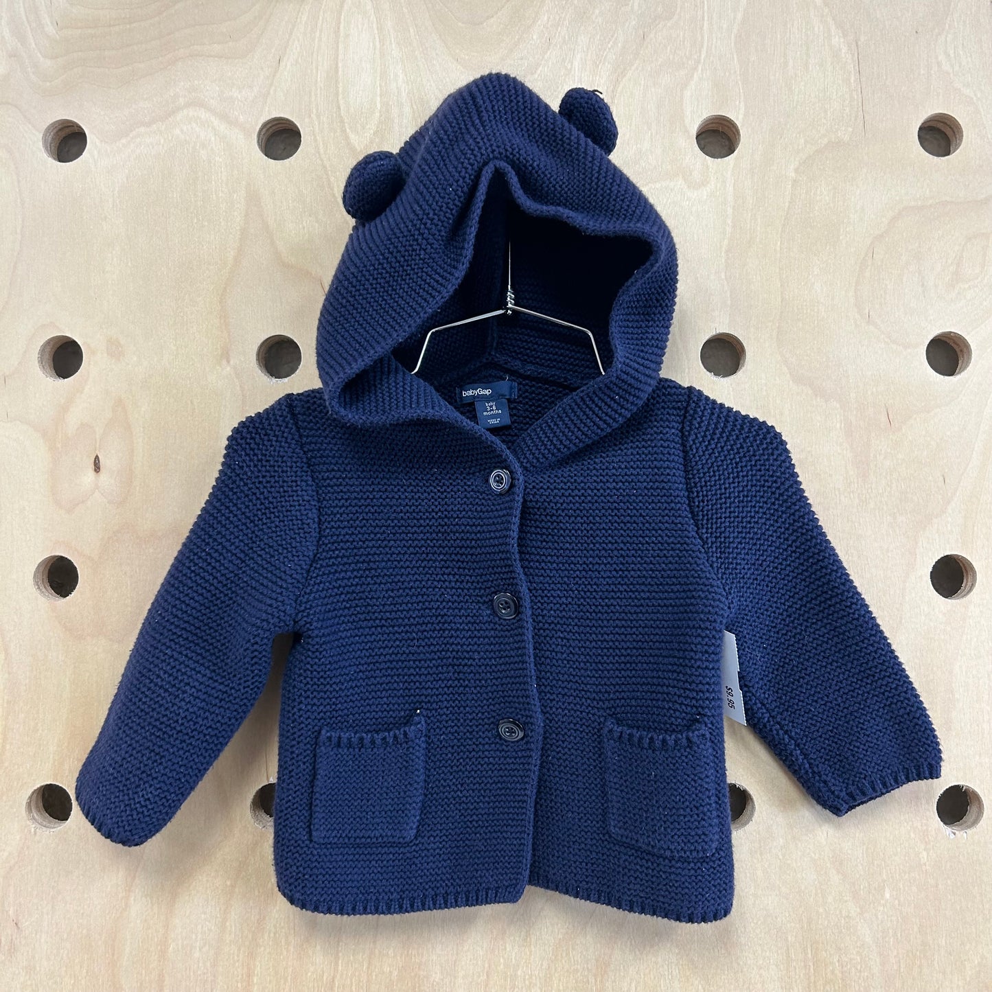 Navy Bear Ears Hoodie Cardigan