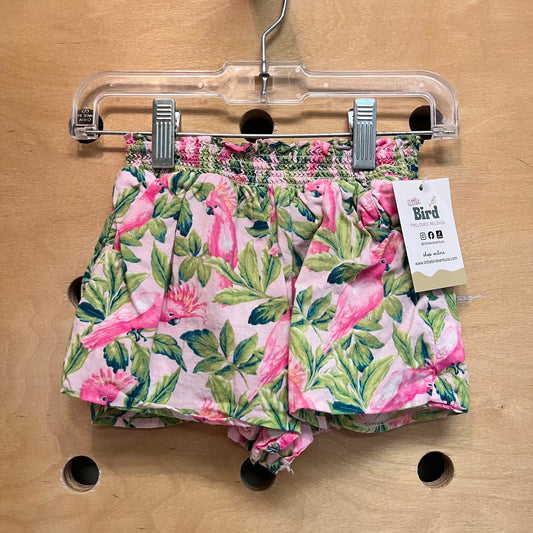 Pink/Green Cockatoo Shorts