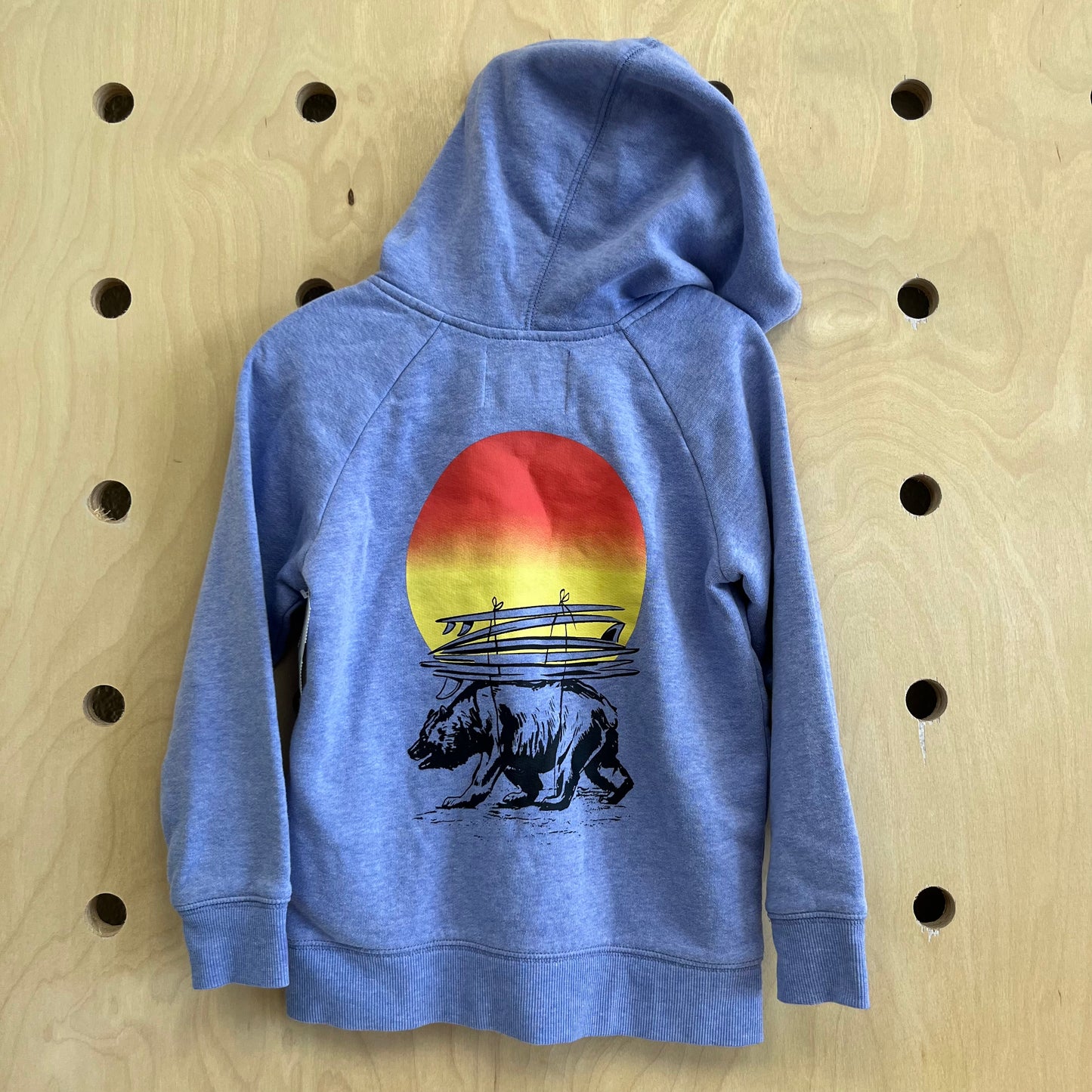 Purple Surf Grizzly Bear Hoodie