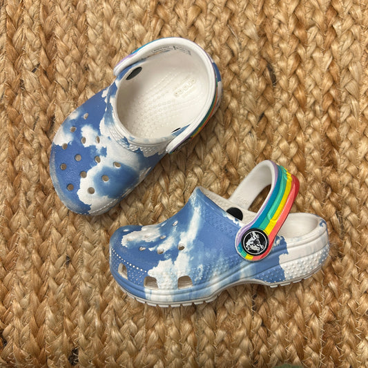 Classic Blue & White Cloud Clogs