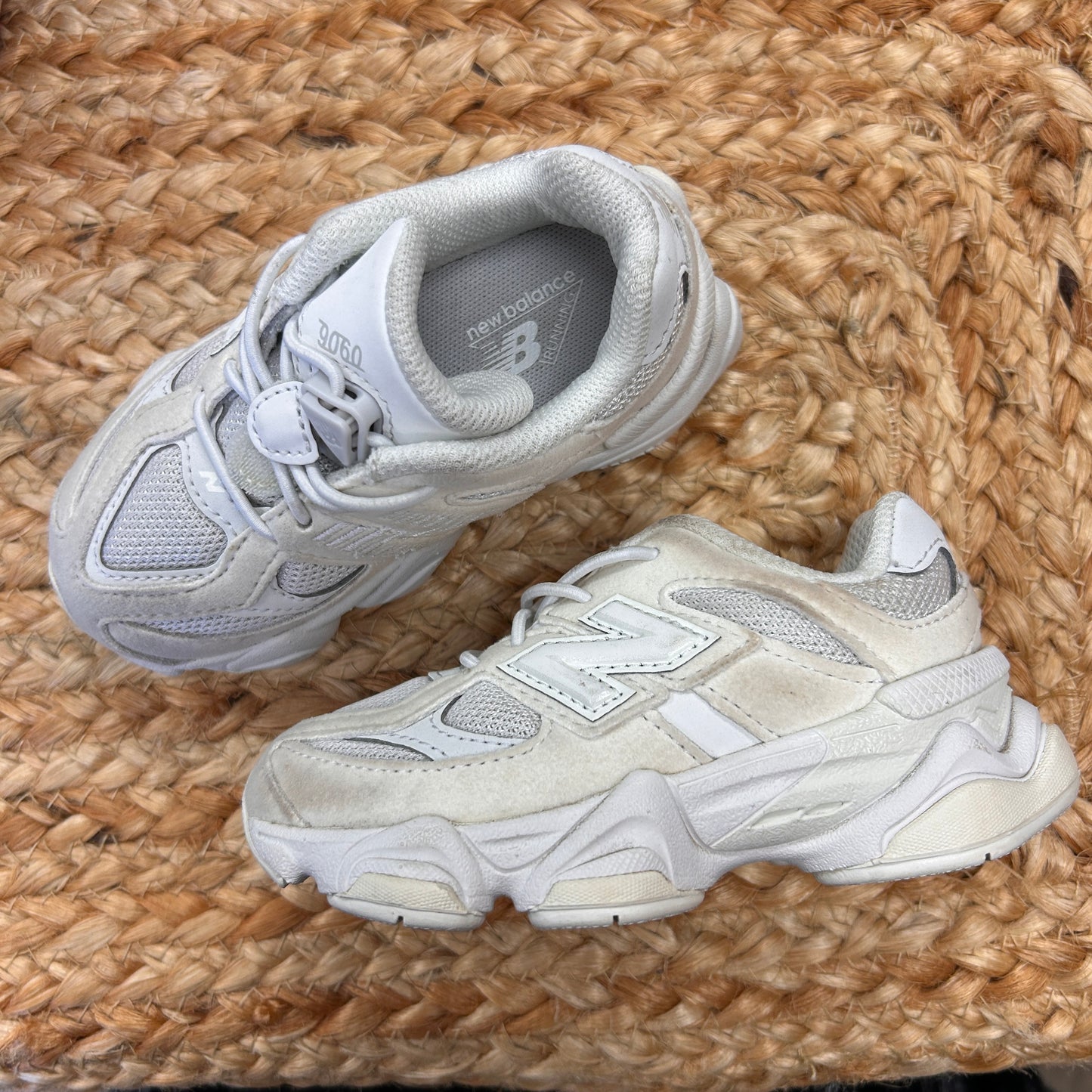 White Chunky Slip On Mesh Shoes