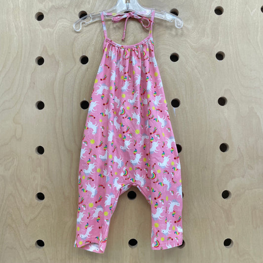 Pink Unicorn Halter Romper