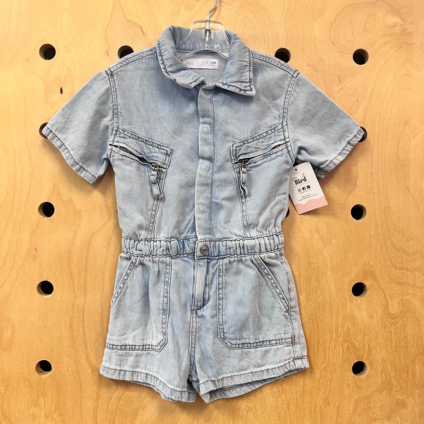Denim Shortall Romper