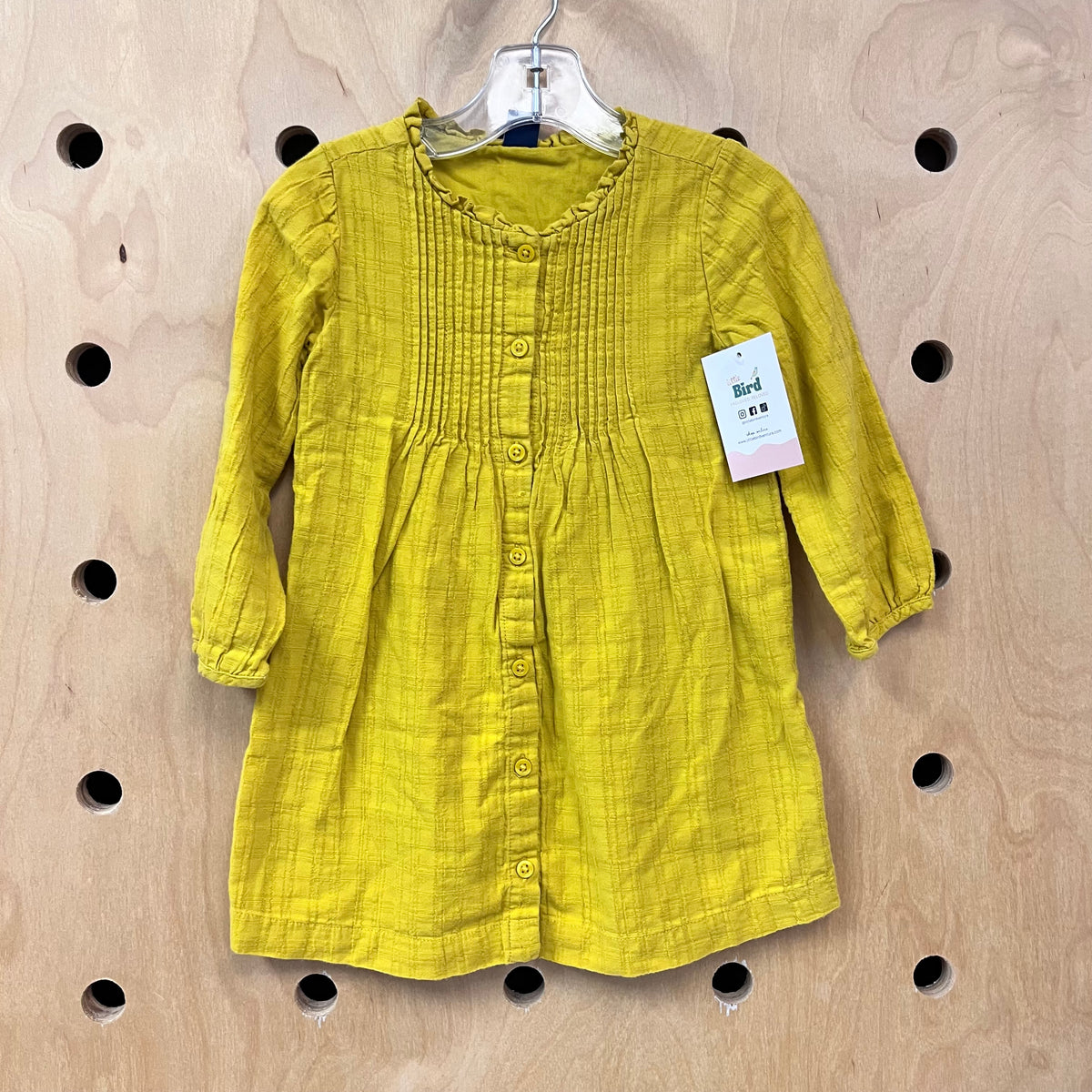 Yellow Button Dress