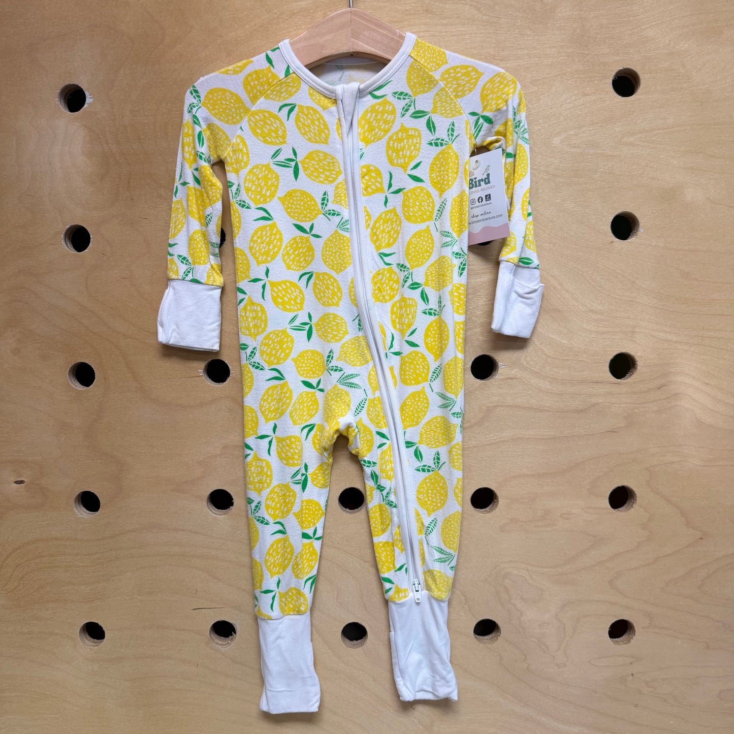 Yellow Lemons Bamboo Zippy