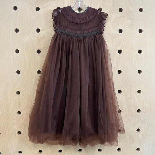Brown Tulle Dress
