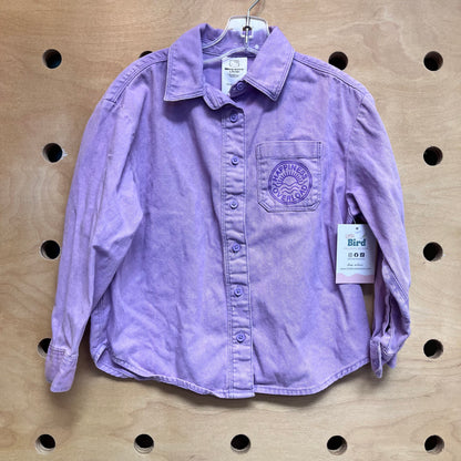 Lavender 'Happiness Overload' Button Up