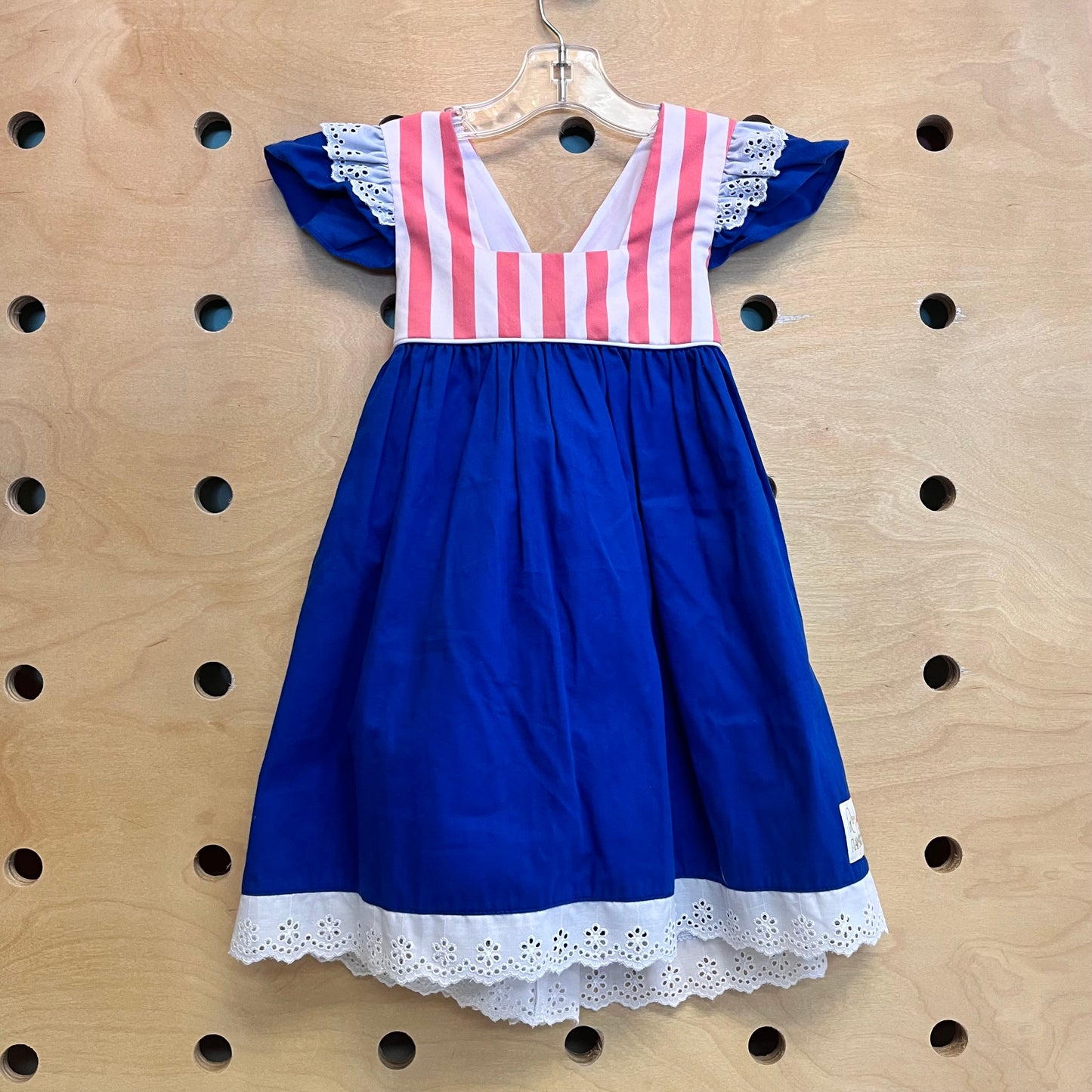 Red & Blue Striped Dress