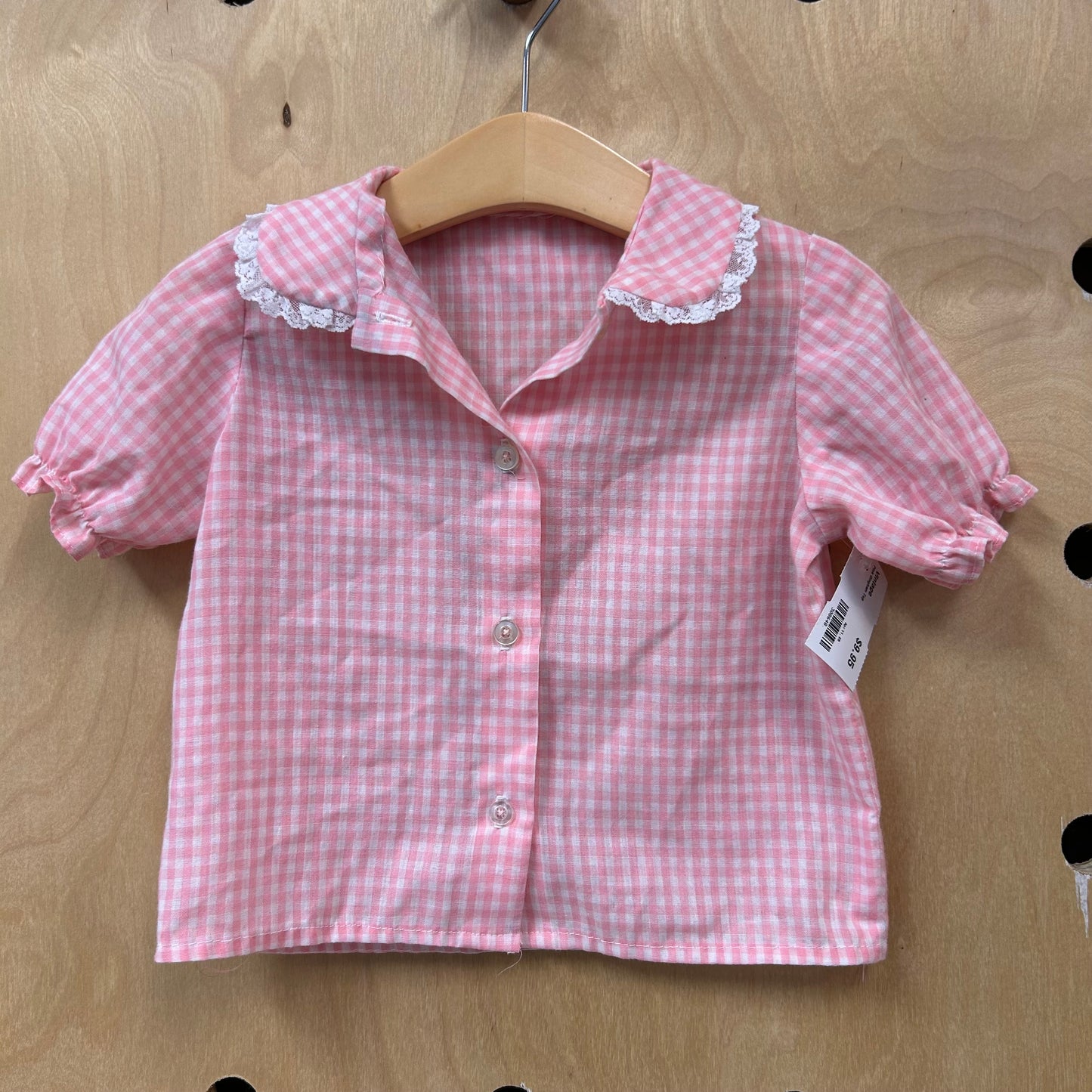 Pink Gingham Top